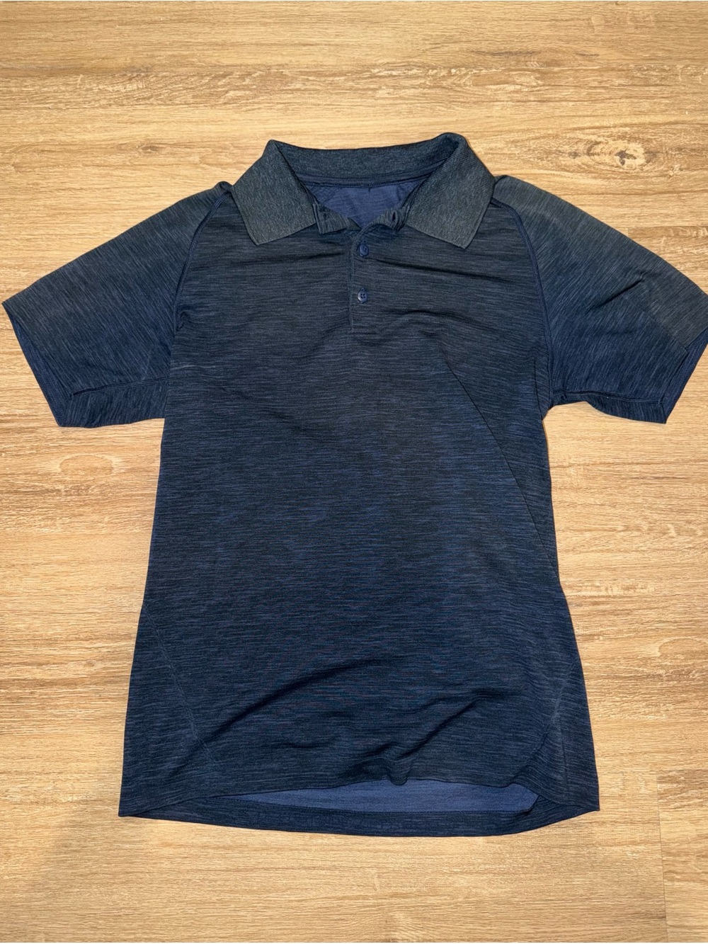 lululemon athletica | Lululemon Men's Heather Navy Short-Sleeve Polo